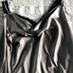 Satin and lace trim dressy cami